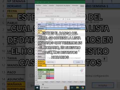 [EXCEL] Como hacer un horario de trabajo