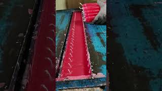 The manufacturing process of red candles- Good tools and machinery make work easy