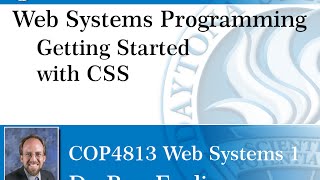 Web Systems Programming - Getting Started with CSS