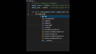 Python in a Minute: Print Emojis with chr() Loop! 😄🔢 | #CodingTips  #coding #python
