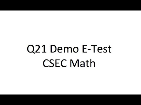 Equation of a Line  | Demo E-Test | CXC CSEC Math | Functions | Question 21