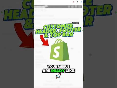Customize Shopify Header, Footer & Announcement Bar in 1 Minute 🚀 #shopify #shopifytutorial