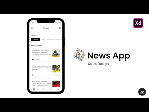 News App Ui | In Adobe XD | Ui/Ux | XD Design