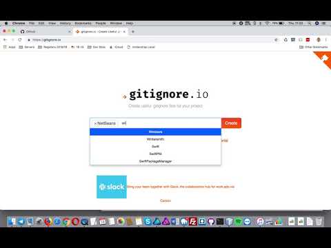 How to create a .gitignore file and include it in a Netbeas project