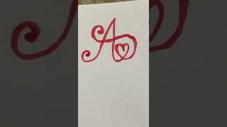 Calligraphy for letter A new series #calligraphicalphabets #calligraphyfonts #calligraphylettere ✨💖