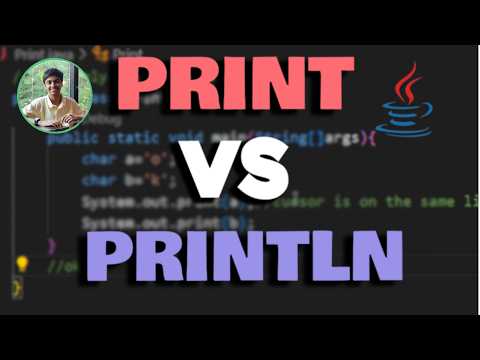 The Print vs Println statements in Java