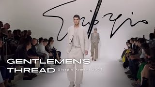 Giorgio Armani Menswear 2024 | Gentlemen’s Thread Commentary