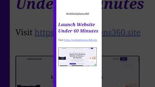 How to Launch a Website in Under 60 Seconds (No Coding, No Hosting Needed) WebSolutions360 #website