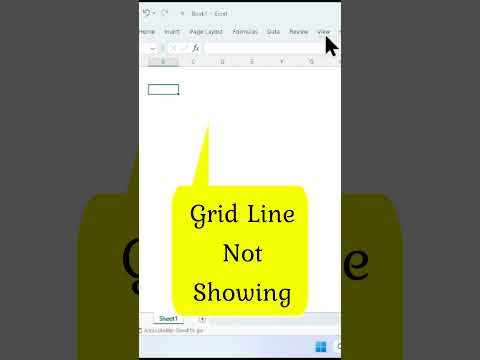 Fix Excel Gridlines Not Showing | Quick Excel Tip #excel    #ExcelTips #exceltutorial  #shorts