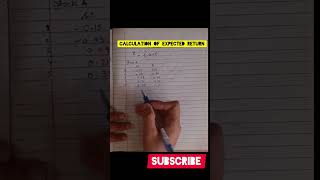 Expected Return Calculation