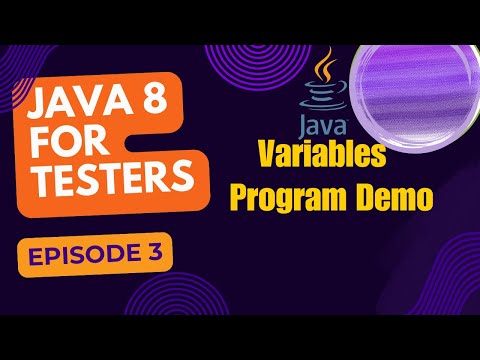 Java 8 for Testers, Variable Program - Episode 3