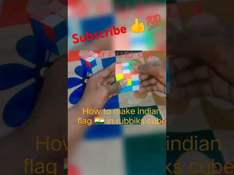 How to make indian flag 🇮🇳 in rubbiks cube#shorts #viral