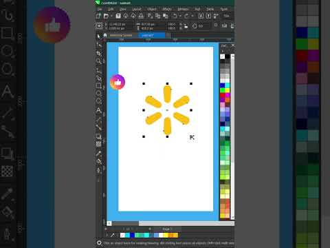 Walmart - How to use transform tool - Coreldraw tutorial - #short #coreldraw