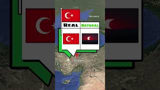 10 Countries 10 Real And Natural Flag #country #map #world #shorts