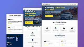 🚗 CSS Responsive Car Website (Zero JS): Grid, Flexbox, Media Queries | MZCode01 🌐 #website #css