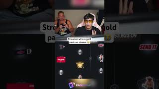 Streamer wins a gold pack on stream 😭 #kickstreaming