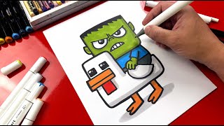 How To Draw A Chicken Jockey From The Minecraft Movie