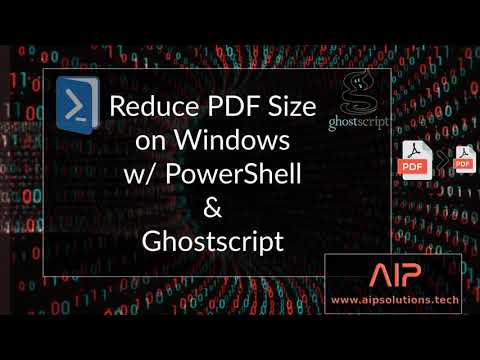 Reduce PDF Size on Multiple Documents with PowerShell and GhostScript