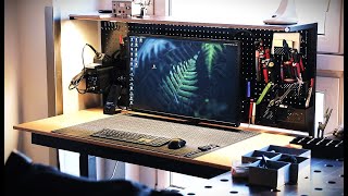 Building a Feature Packed Standing Desk with integrated Storage and Lights