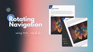 How to make Rotating Navbar Animation | HTML CSS & JS | #responsivewebsite #heresthecode #navbar
