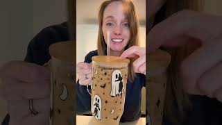 Excuse me while I celebrate Halloween early with my sip hooray glass Tumbler cup! #GlassTumbler