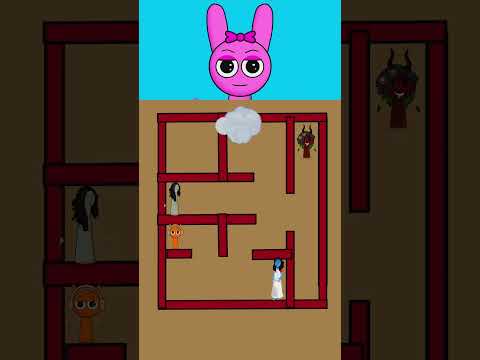 New Maze Challenge | Pinki’s Magical Mission Rescue Oren from the Evil Witch! #shorts #sprunki