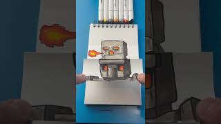 How to draw Minecraftcraft Movie Surprise Fold!! #artlandhowtodraw #drawing #minecraft