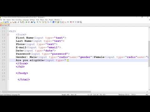 HTML Tutorial: Basic form tag|web development course