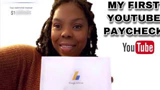 My first YouTube paycheck #howmuchyoutubepaidme#myfirstyoutubepaycheck#halifax