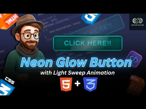 Create a Glowing Neon Button with HTML & CSS | Step-by-Step Tutorial | Canvas to Code #htmlcss