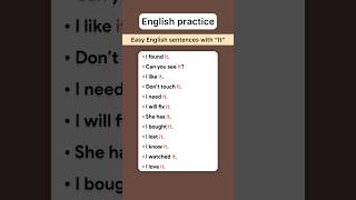 Simple sentences with “It” | English Practice for Beginners #englishpractice #easyenglish