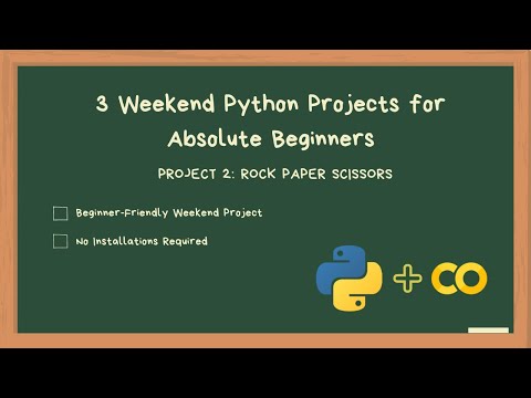 Weekend Python Project for Absolute Beginners | Rock Paper Scissors with Python | Jay Shah | #colab