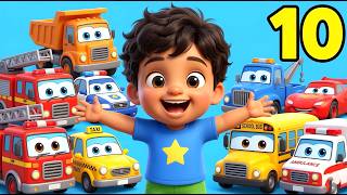 Cars & Trucks Counting Numbers Song for Kids | Learn Numbers 1–10 with Cars
