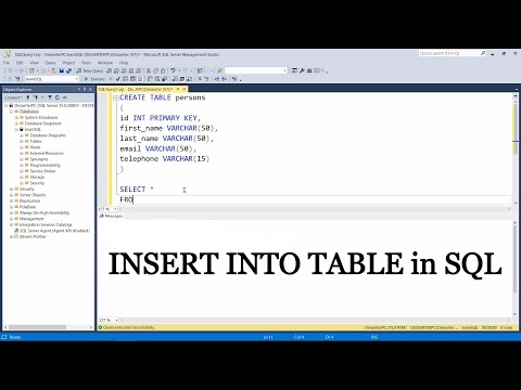 How to INSERT INTO table in SQL