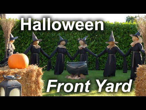 Halloween Outdoor Decor | Front Yard Halloween Decor | DIY | Natural Decorating Ideas | 2024