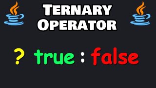 Learn the Java TERNARY OPERATOR in 5 minutes! ❔