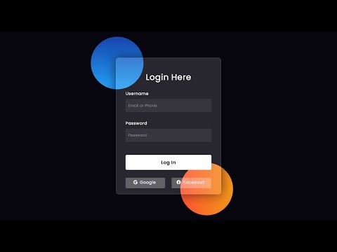 Creative Login Form Design Only Html & Css | Glassmorphism Login Form | Trending Login Form Design