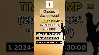 Let's learn about SQL timestamp function  #mysql #sql #quiz #automobile #databasemanagement