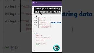 String, Doctstring & comment in Python #python#pythoncoding #programming#pythontutorial #coding