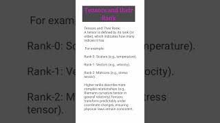 Tensors and their Rank