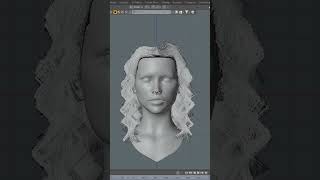 Curly Hair in Blender 3D #blender3dmodelling #blender3dmodeling #3danimation #3dmodeling #blender3d