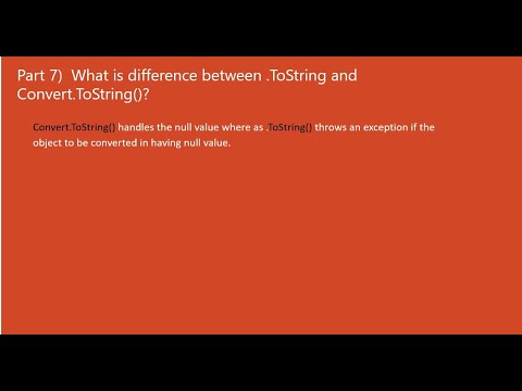 Difference between ToString  and  Convert.Tostring in C# (C# interview questions)