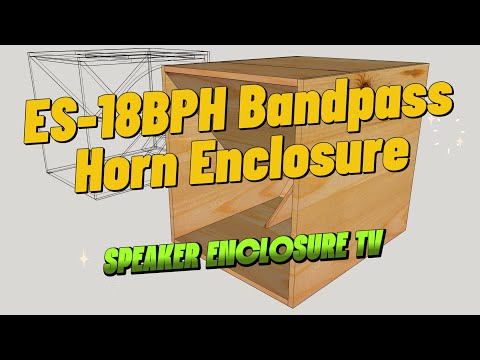 ES-18BPH Bandpass Horn Speaker Enclosure | 3D Modeling in SketchUp #speakerenclosuretv