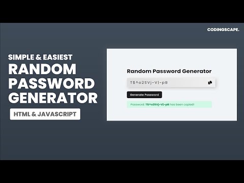 Random Password Generator and Copy Password to Clipboard with JavaScript | Codingscape