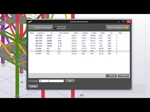 Tekla Assembly Exporting and Connection Mark Generation