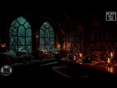 Cozy Study in a Windstorm 🌪️ NO MID-ROLL ADS | Atmospheric Wind for Reading & Concentration