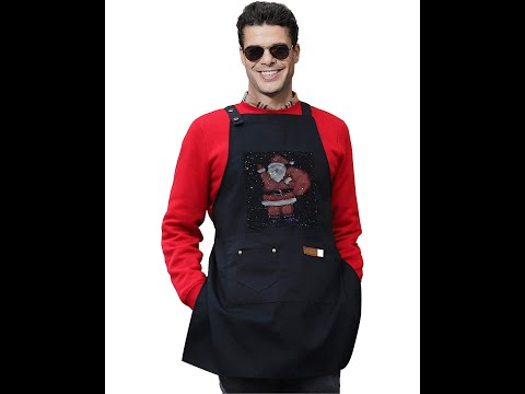 Wetalk smart led apron with  customizable screen  waterproof wireless Christmas Gift unboxing review