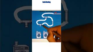 Connect the pipes and supply water to the washing machine #shorts #viral #trending