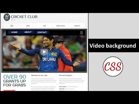 How to Add Full Screen Video Background into a Website |JavaScript + CSS +HTML | EyeQ Master