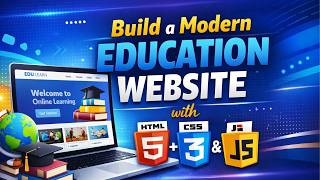 Build a Modern Education Website with HTML, CSS & JavaScript | Responsive + Dark Mode